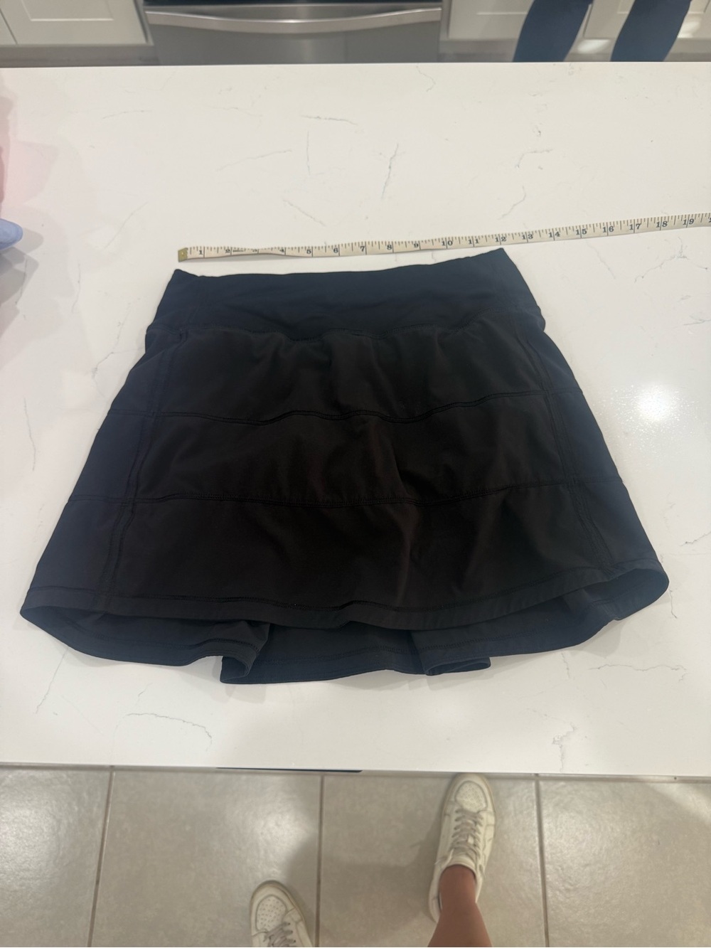 lululemon Women’s Black Athletic Tennis Skort | Pleated Back & Ball Pocket